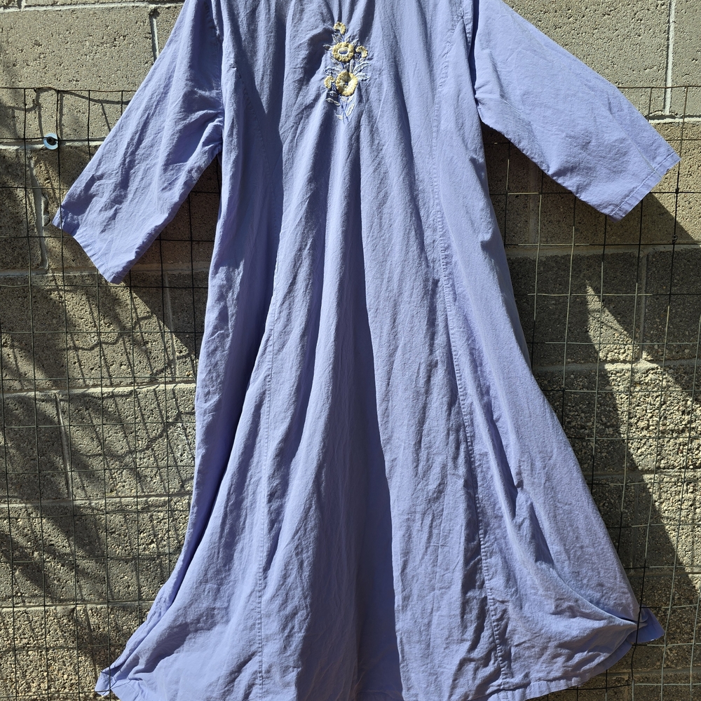April Cornell Purple Floral Embroidered Dress - Picture 6 of 6